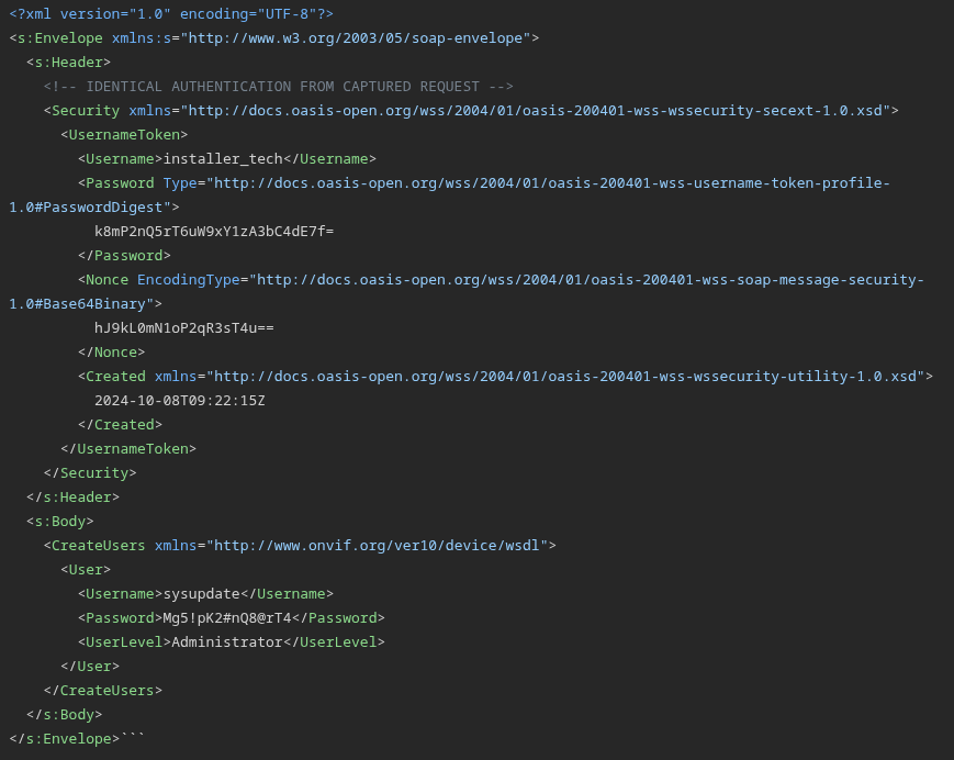 Create administrator request