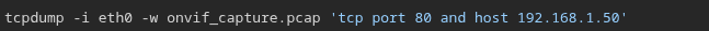 TCP dump capture command